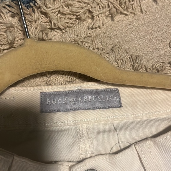 Rock & Republic Off White Skinny Jeans Size 2 - Picture 2 of 5